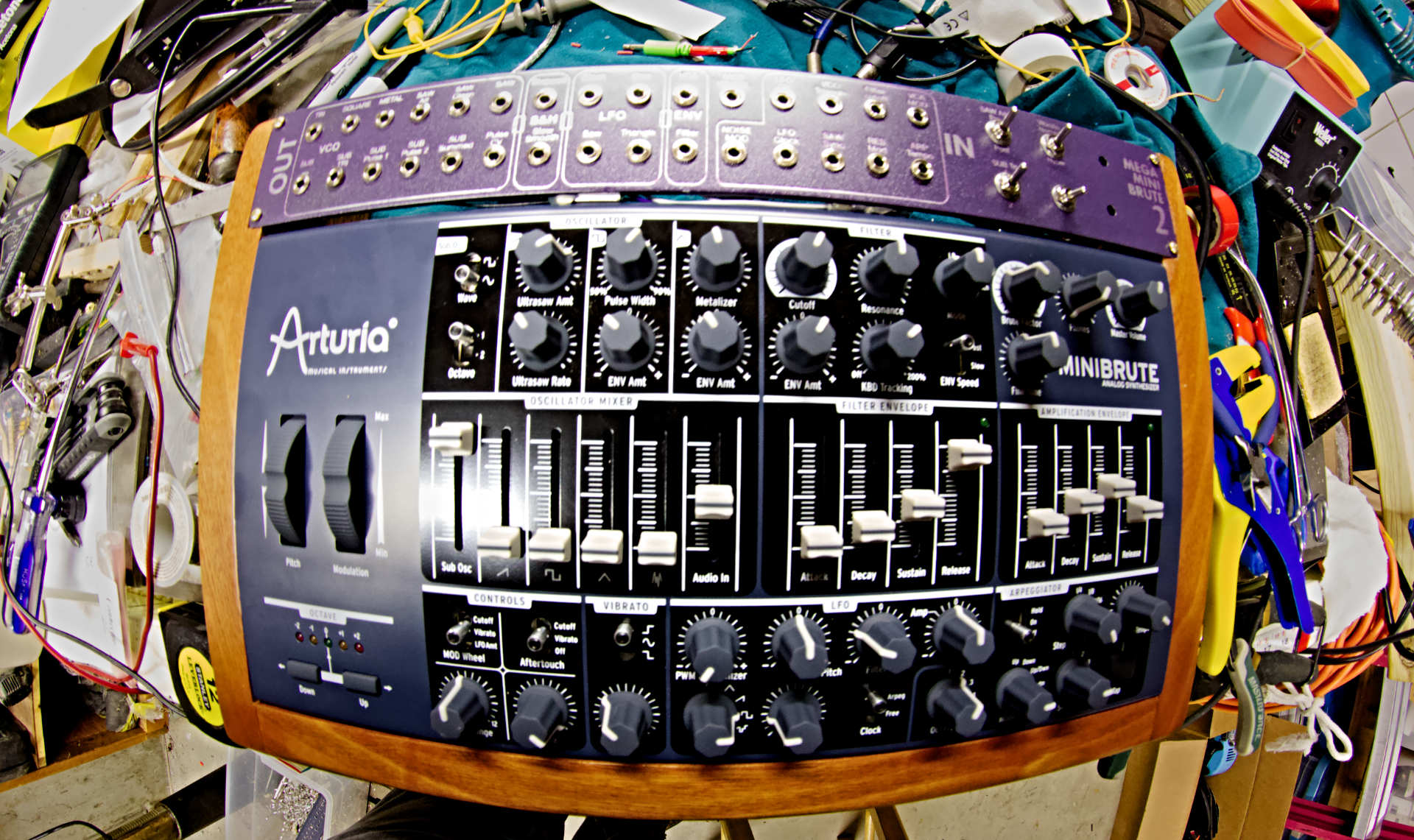 arturia minbrute hacked modified keyboard removed